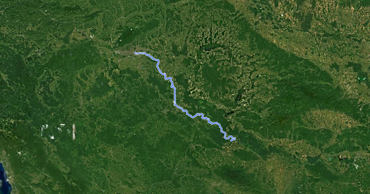 Маршрут Sava на спутниковом снимке