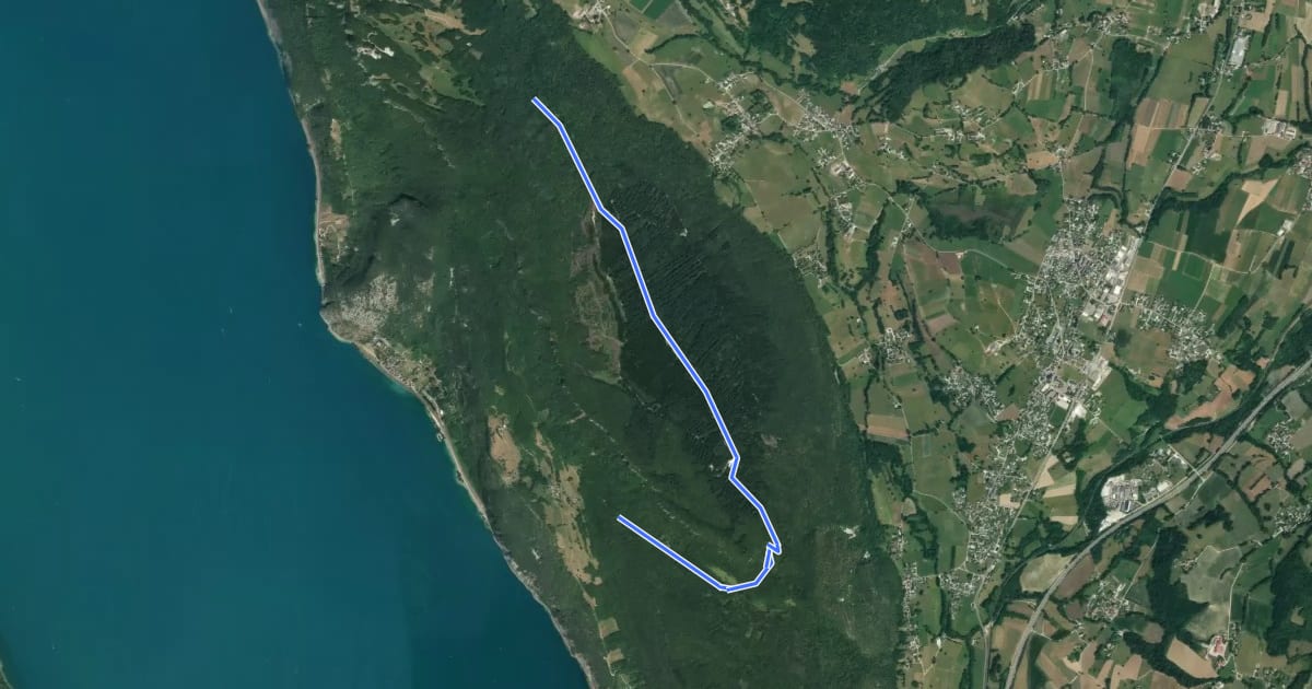 Маршрут Savoie Rando Lac à VTT - Variante на спутниковом снимке