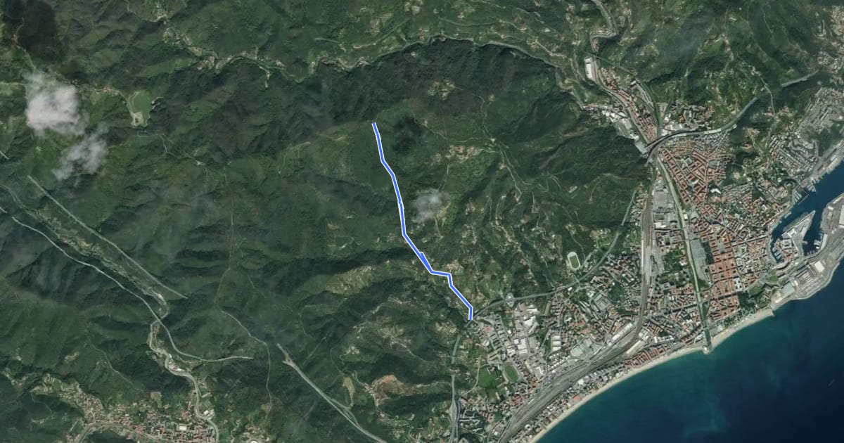 Маршрут SAVONA (LOCALITÁ POLO NORD) - PASSO PAOLINO EST на спутниковом снимке