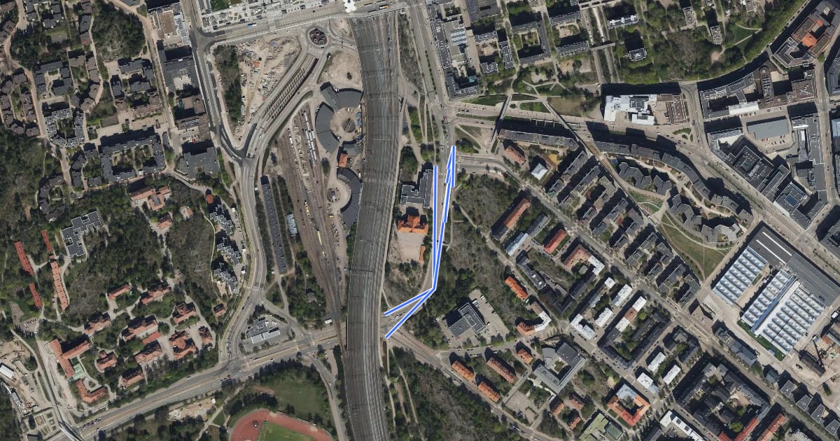 Маршрут Savonkatu на спутниковом снимке