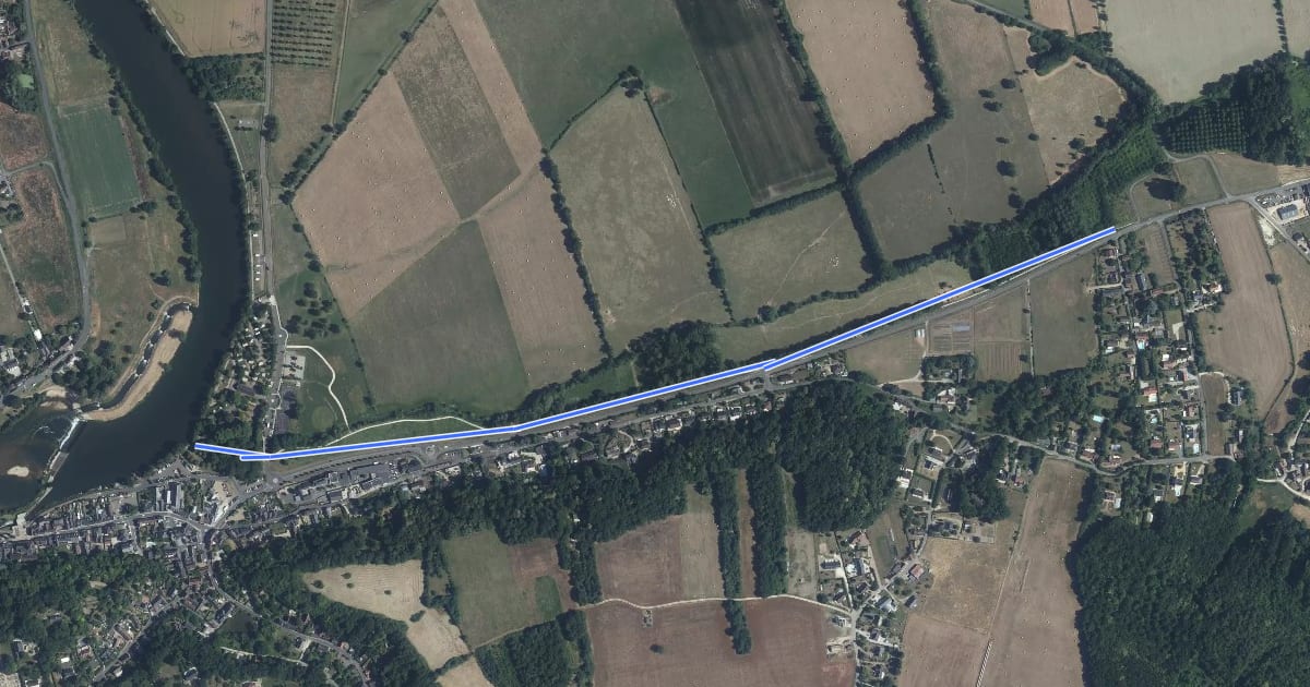 Маршрут Savonnières Sentier Découverte (Variante Courte) на спутниковом снимке