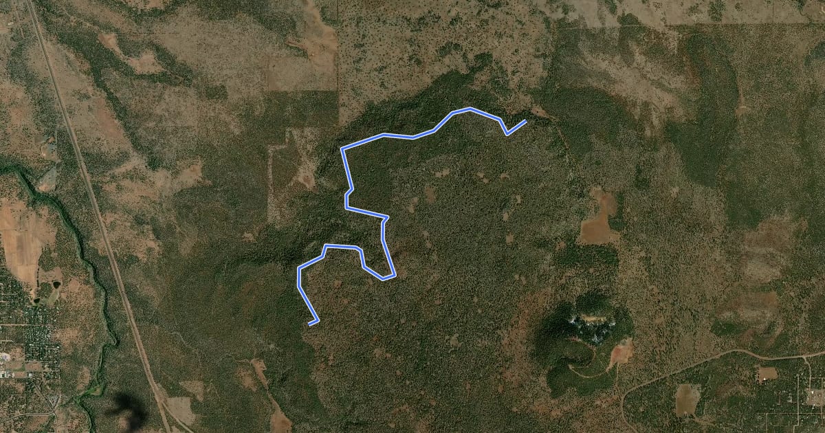 Маршрут Sawmill Connector Trail на спутниковом снимке