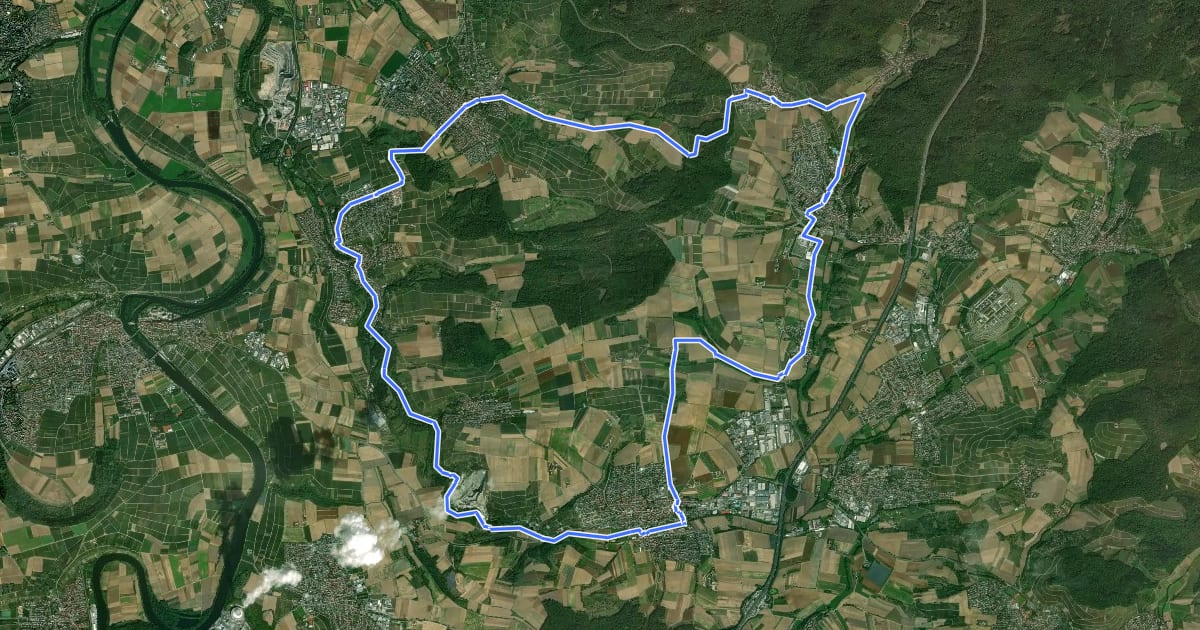 Маршрут SB1 Genießertour на спутниковом снимке