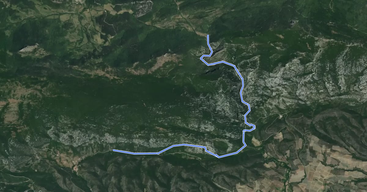 Маршрут SC 04S : Duilhac-sous-Peyrepertuse - Prugnanes на спутниковом снимке