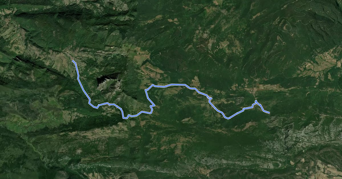 Маршрут SC 05N : Cubières-sur-Cinoble - Bugarach на спутниковом снимке