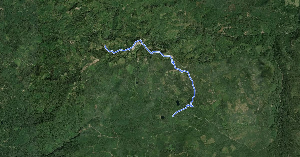 Маршрут Scar Mountain Trail на спутниковом снимке