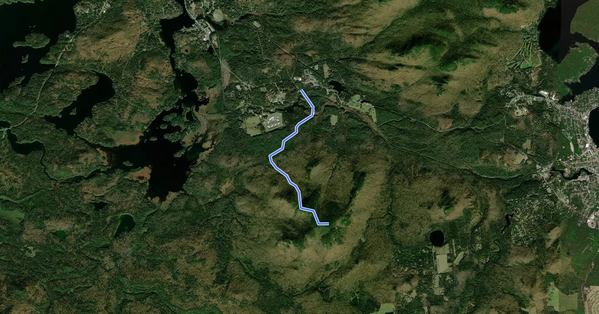 Маршрут Scarface Mountain Trail на спутниковом снимке