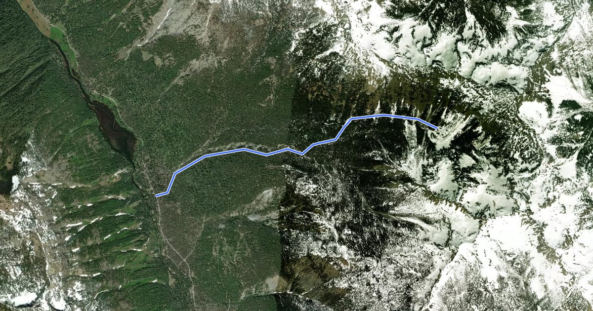 Маршрут Scatter Creek Trail на спутниковом снимке