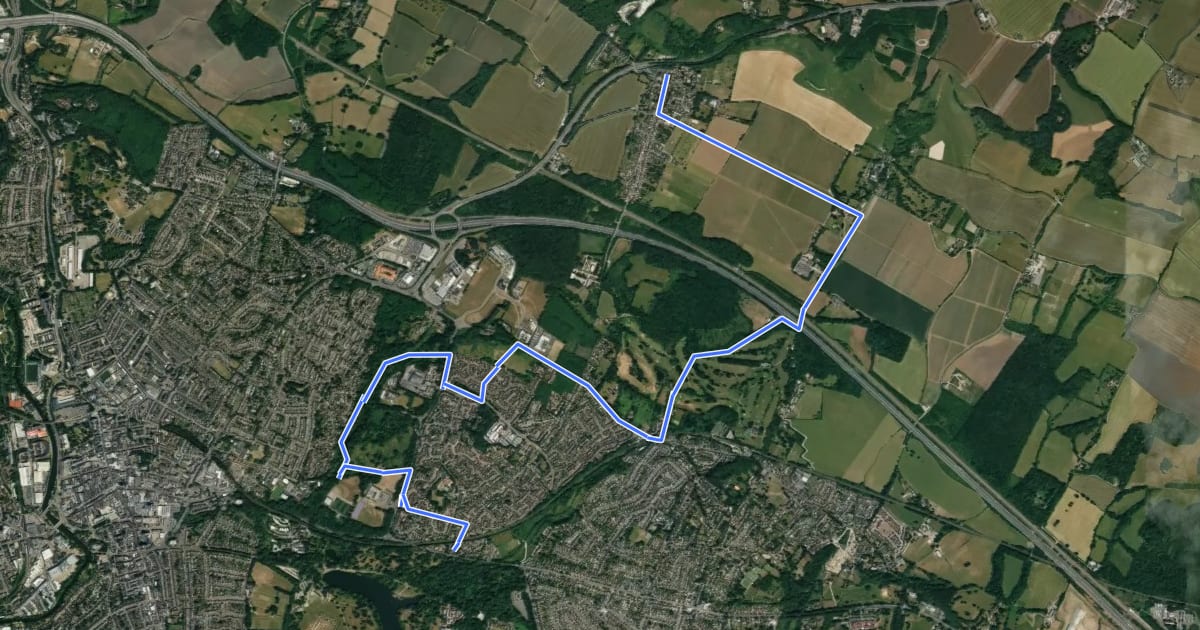 Маршрут Scenic Green Trail Section 5 на спутниковом снимке