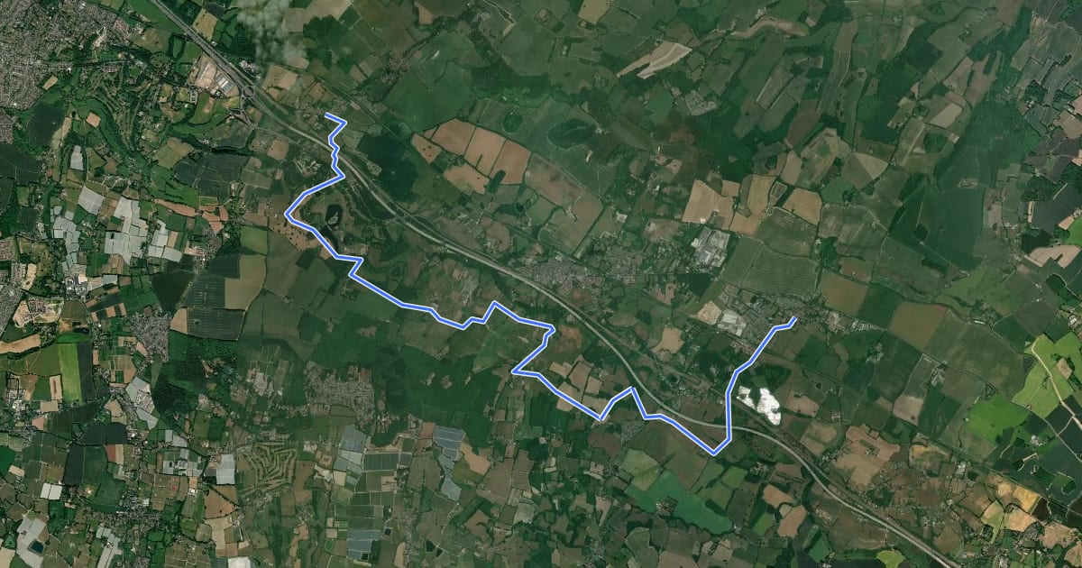 Маршрут Scenic Green Trail Section 7 на спутниковом снимке