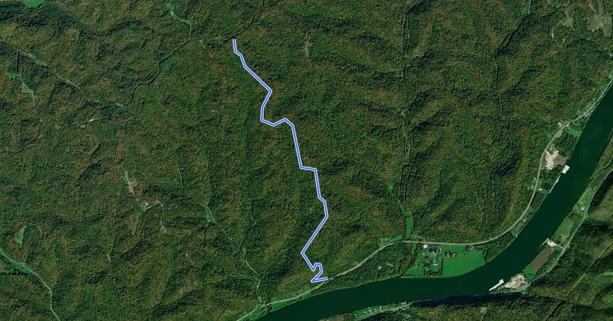 Маршрут Scenic River Trail на спутниковом снимке