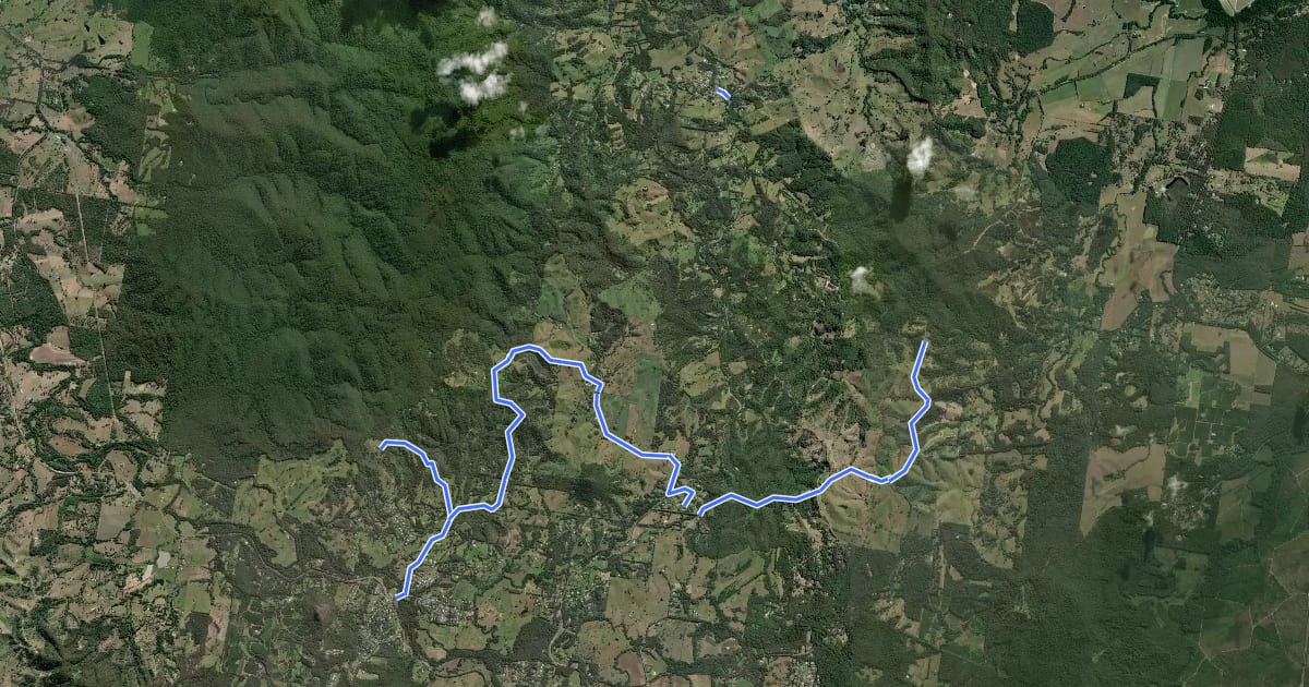 Маршрут Scenic Trail на спутниковом снимке