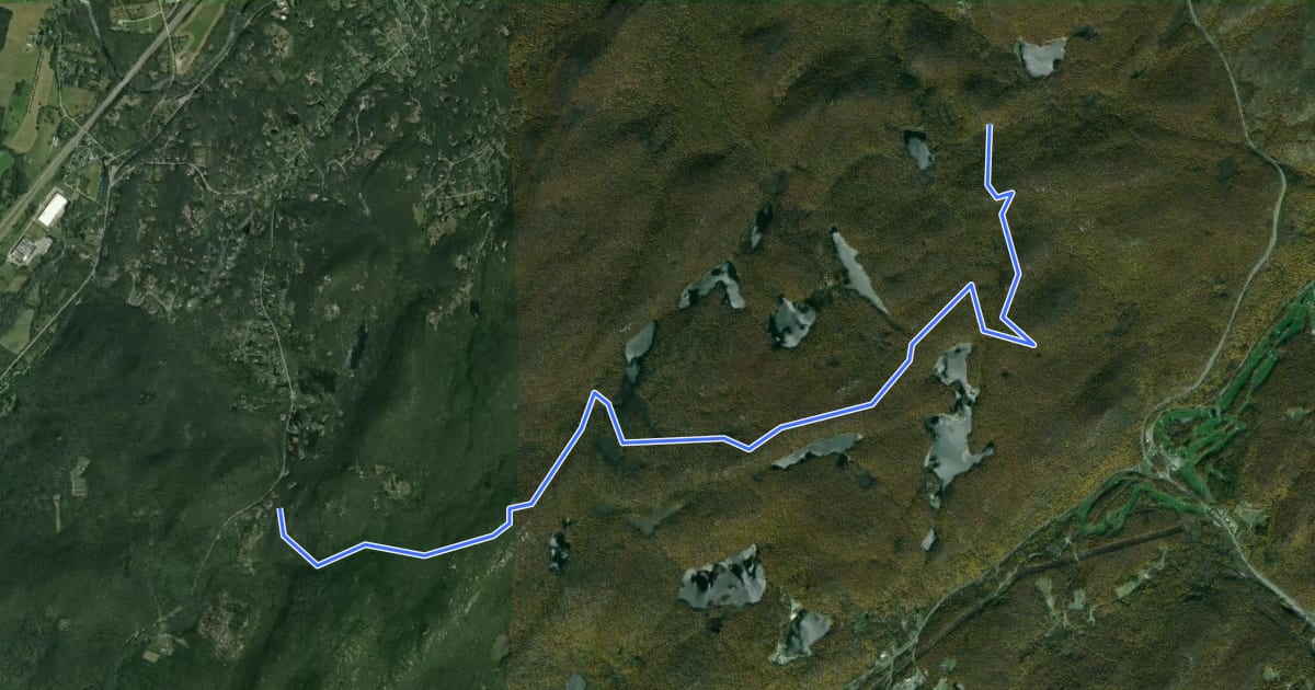 Маршрут Scenic Trail на спутниковом снимке