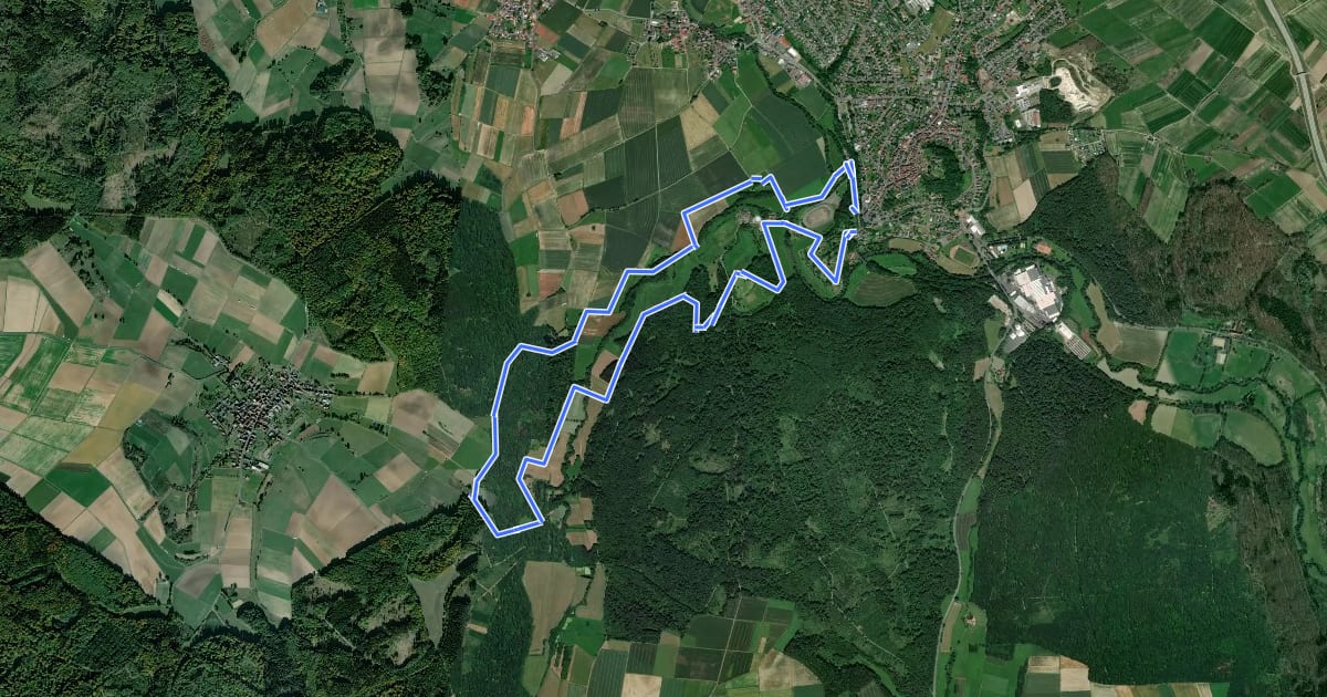 Маршрут SchächerbachTour Homberg на спутниковом снимке