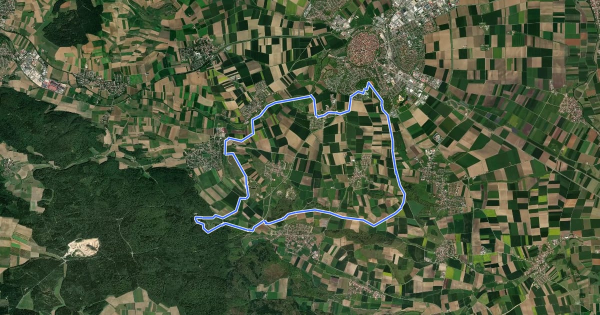 Маршрут Schäferweg на спутниковом снимке