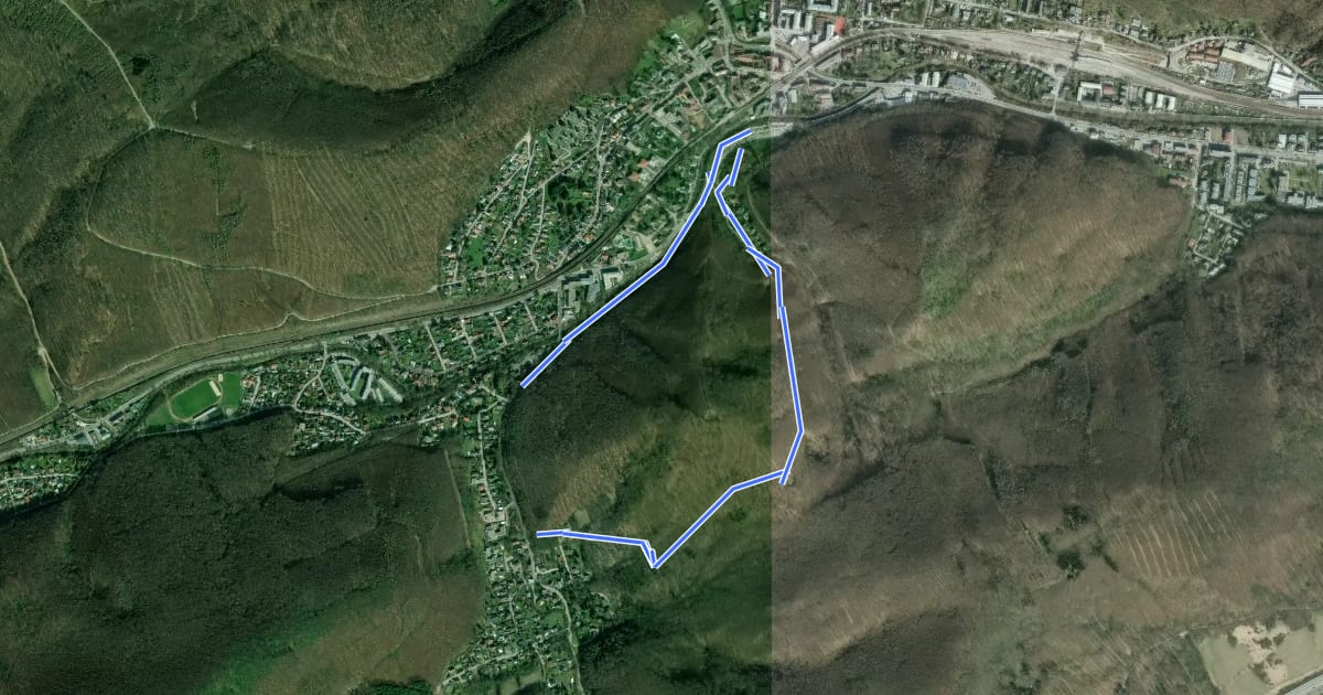 Маршрут Schöffelstein (Purkersdorf) Rundweg на спутниковом снимке