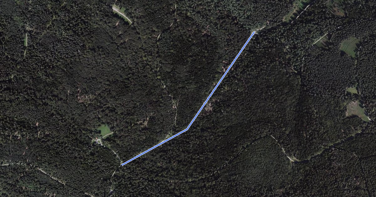 Маршрут Schöllkopfhütte - Kälbertal на спутниковом снимке