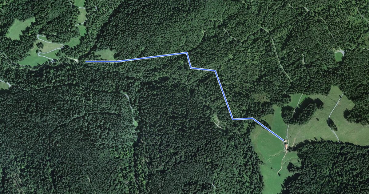 Маршрут Schönalp Hütte - Hürtal Hütte на спутниковом снимке
