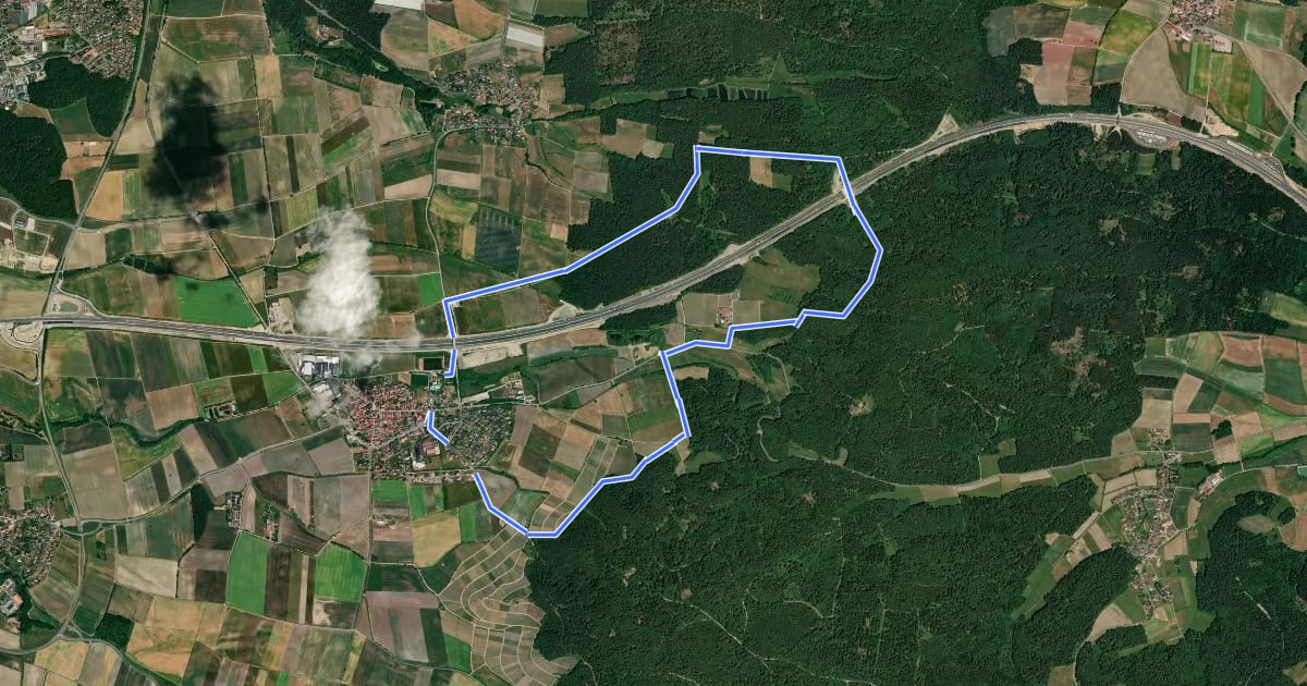 Маршрут Schönbergweg на спутниковом снимке