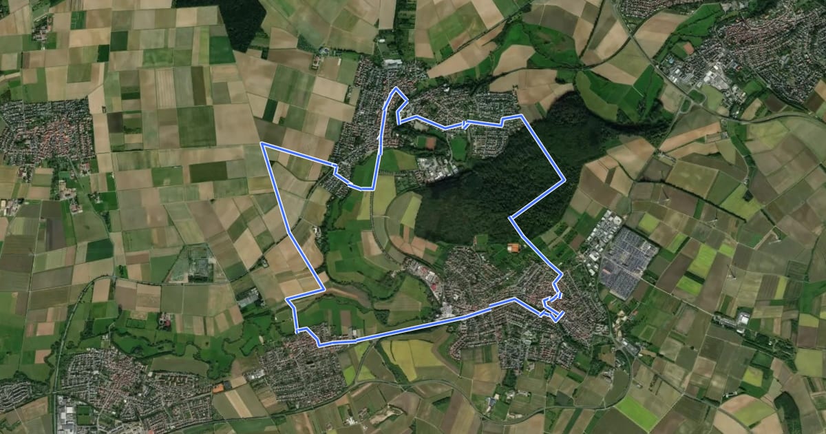 Маршрут Schöneck Rundweg (Kulturroute) на спутниковом снимке