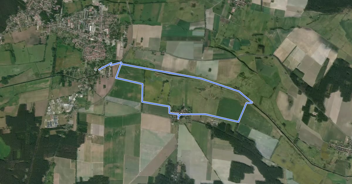Маршрут Schönefelder Rundweg на спутниковом снимке