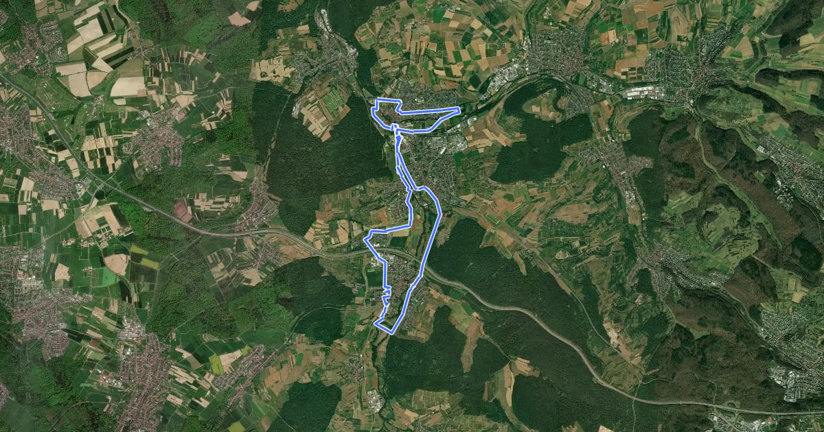 Маршрут Schönes Remchingen на спутниковом снимке