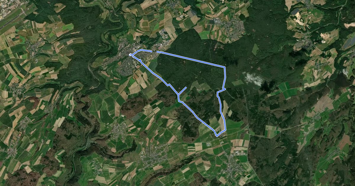 Маршрут Schönfelderweg на спутниковом снимке