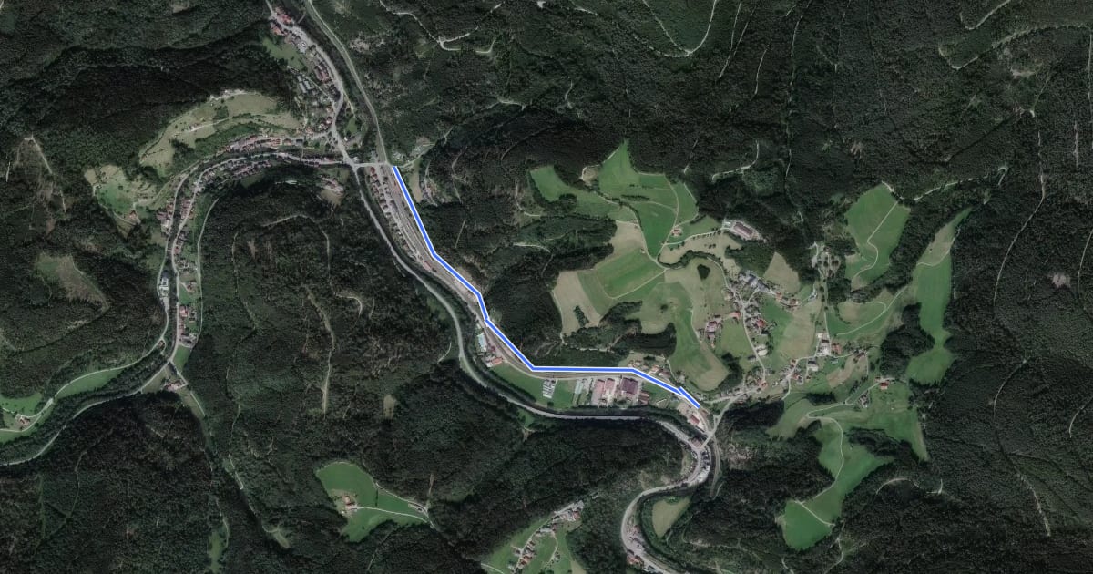 Маршрут Schönmünzach Draigrund - Schwarzenberg Haltepunkt на спутниковом снимке