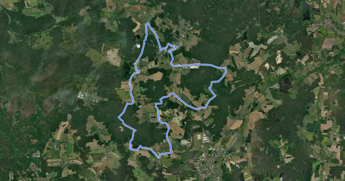Маршрут Schönteichenrundweg на спутниковом снимке