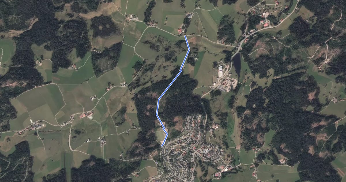 Маршрут Schönwald Sportplatz - Schneiderjockenhof на спутниковом снимке