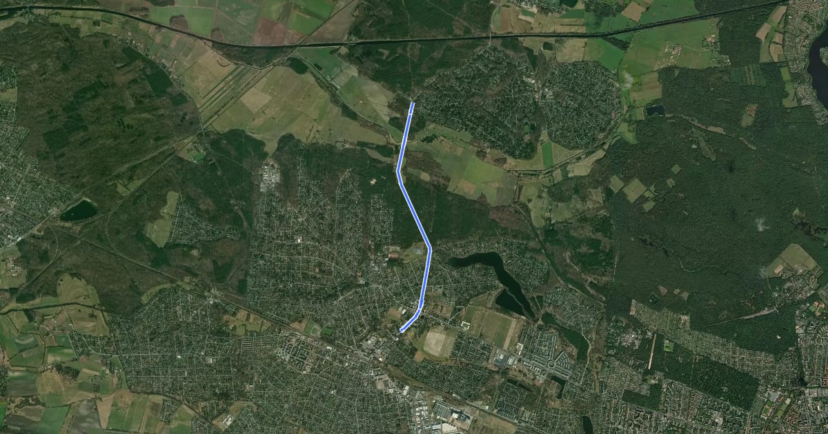 Маршрут Schönwalde (7) - Falkensee (61) на спутниковом снимке