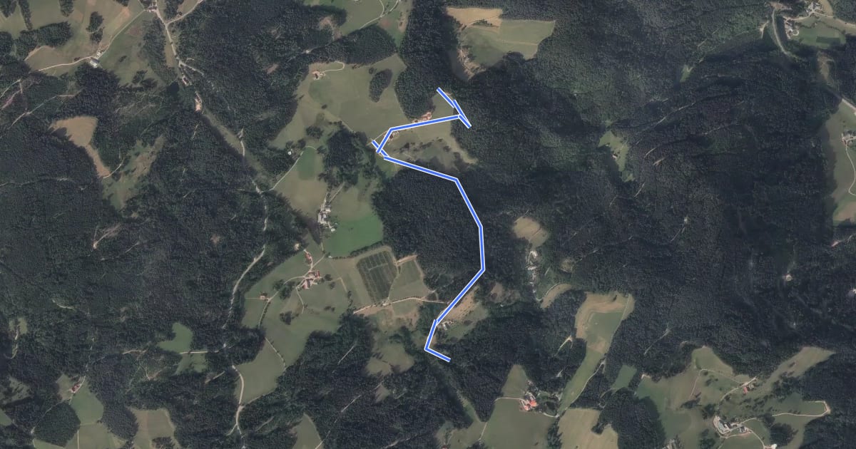 Маршрут Schärtissenbauer - Laubwaldkapelle на спутниковом снимке