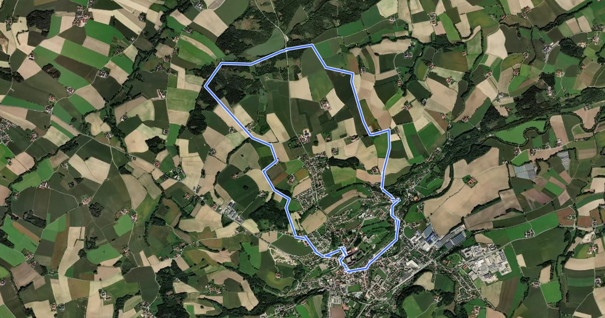 Маршрут Schacherweg - Wanderweg 43 на спутниковом снимке