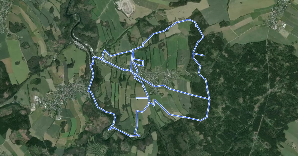 Маршрут Schachwanderweg на спутниковом снимке