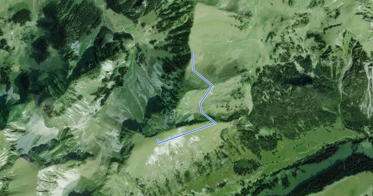 Маршрут Schafarnisch - Chänelpass на спутниковом снимке
