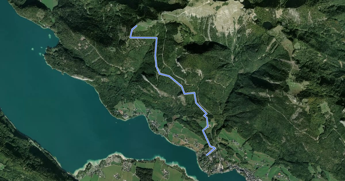 Маршрут Schafbergweg на спутниковом снимке
