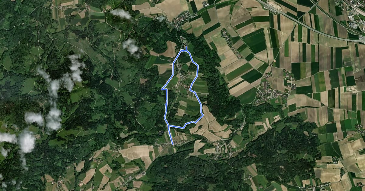 Маршрут Schallaburg Rundweg 3 на спутниковом снимке