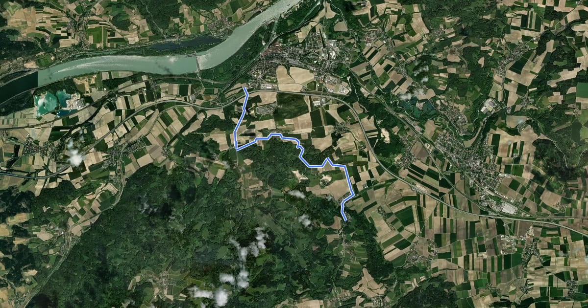 Маршрут Schallaburgweg на спутниковом снимке