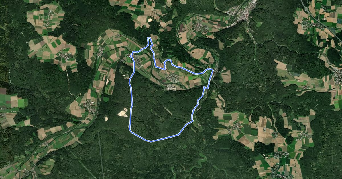 Маршрут Schambachtal на спутниковом снимке