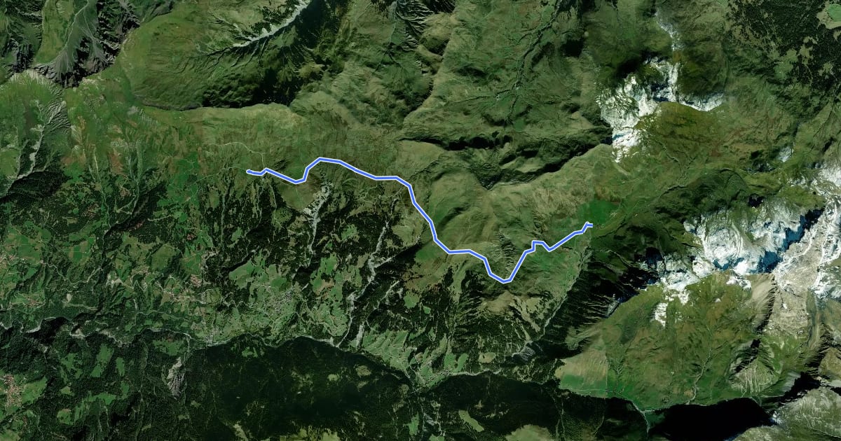 Маршрут Schanfigger Höhenweg - Etappe 3 на спутниковом снимке