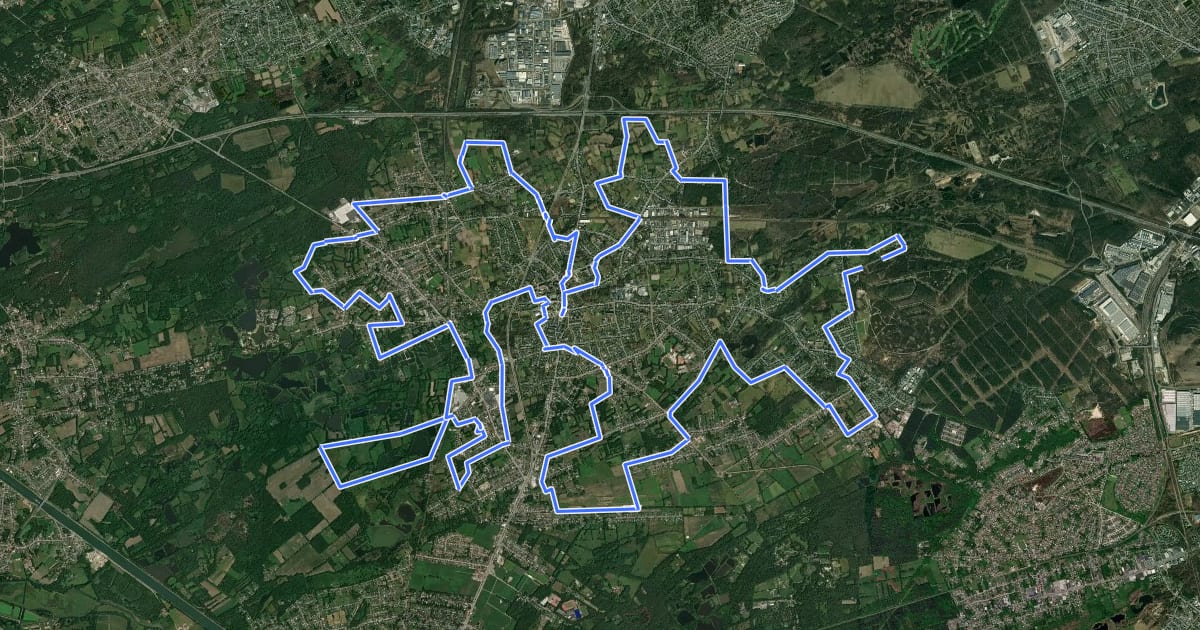 Маршрут Schansenroute на спутниковом снимке