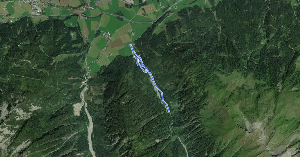 Маршрут Schaubergwerk Hochfeld am Knappenweg Untersulzbachtal на спутниковом снимке