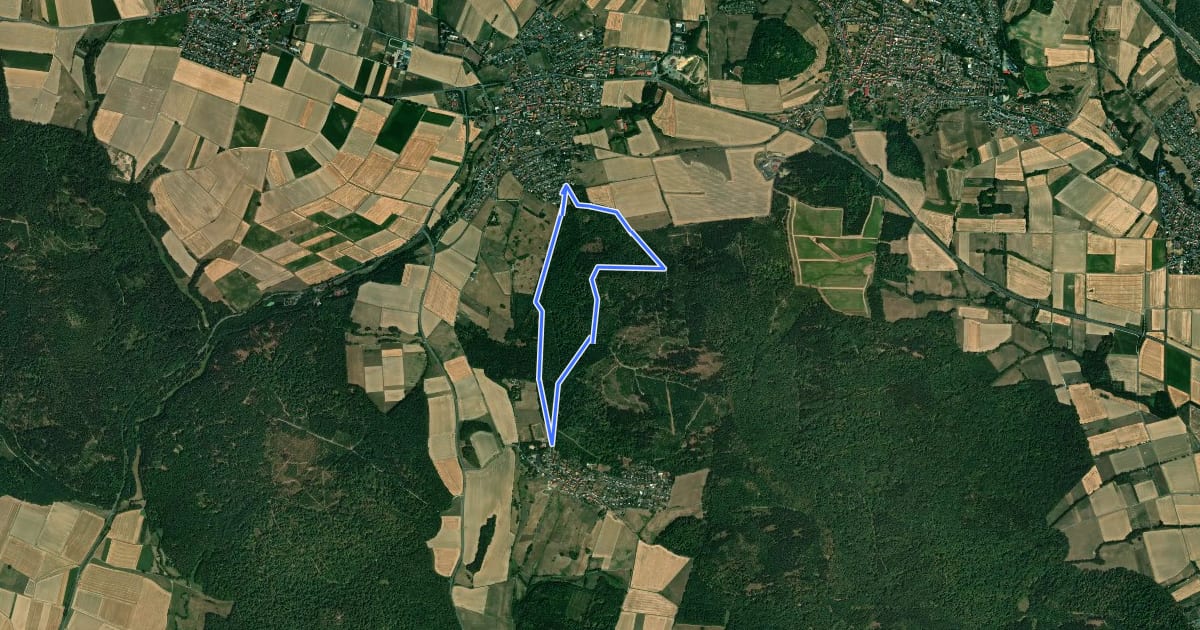 Маршрут Schauenburg-Breitenbach, Rundweg 1 на спутниковом снимке