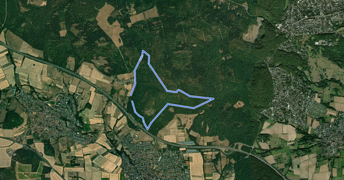 Маршрут Schauenburg, Rundweg 55 на спутниковом снимке