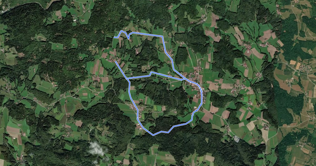 Маршрут Schauflinger Rundwanderweg Nr. 18 на спутниковом снимке