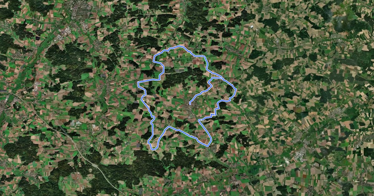 Маршрут Schauriges um Altomünster на спутниковом снимке