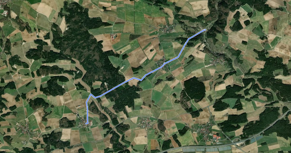 Маршрут Schederndorfer Weg на спутниковом снимке