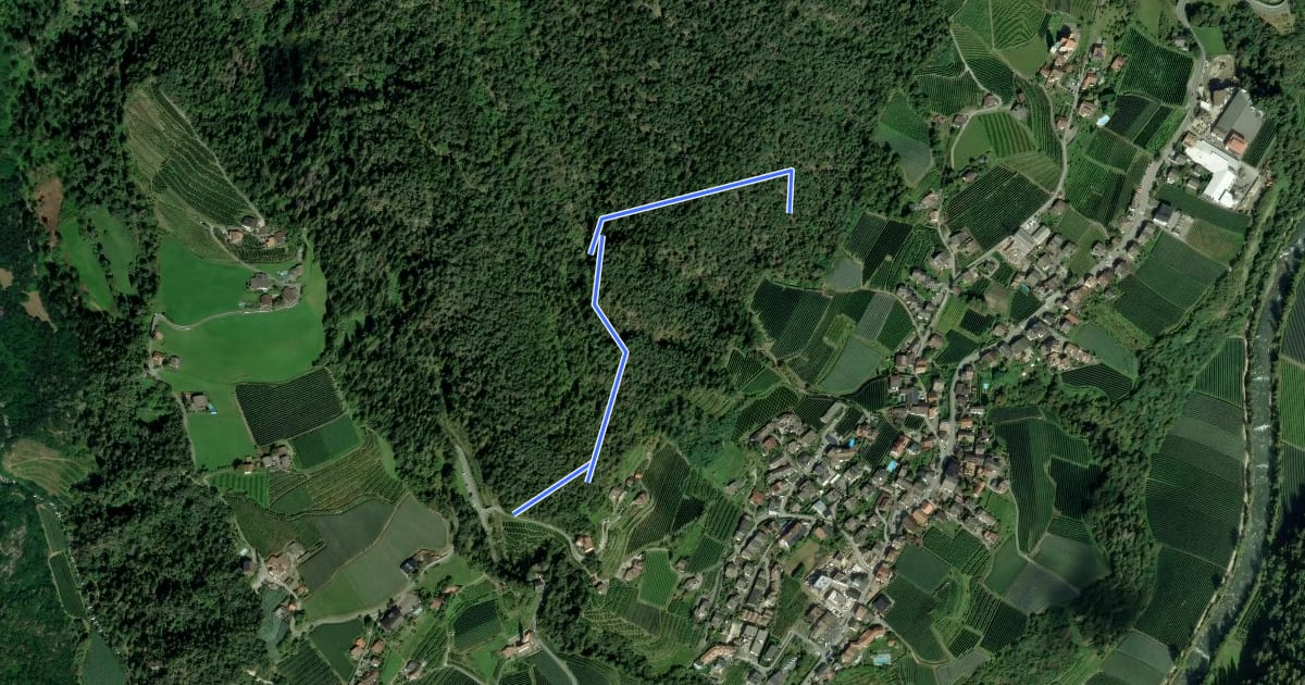 Маршрут Scheibenweg на спутниковом снимке
