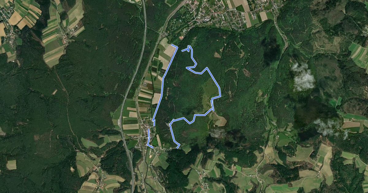 Маршрут Scheiblingkirchen: Naturparkrunde на спутниковом снимке
