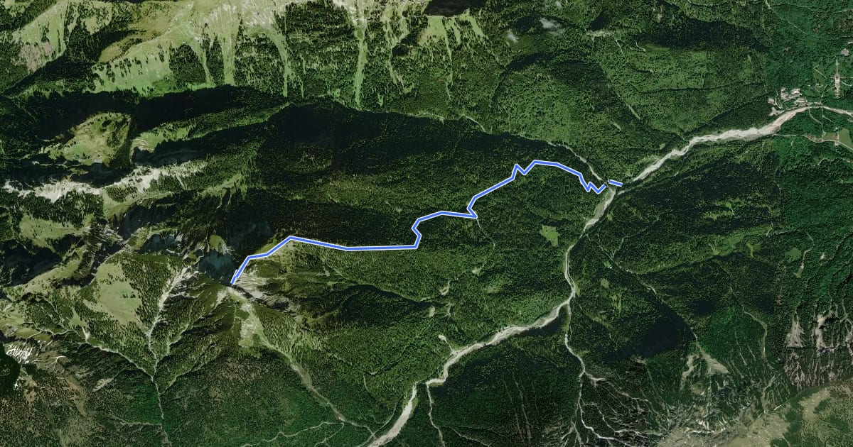 Маршрут Scheinbergspitze на спутниковом снимке